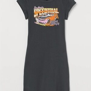 H&M Short printed dress - Black/Los
Angeles